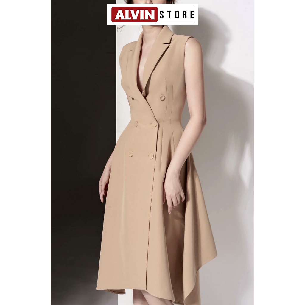 Đầm Xoè Vest Kiểu Đuôi Cá Sang Trọng Alvin Store 0757