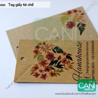 500c In theo yêu cầu Tag giấy kraft treo quần áo Thẻ treo Nhãn giấy