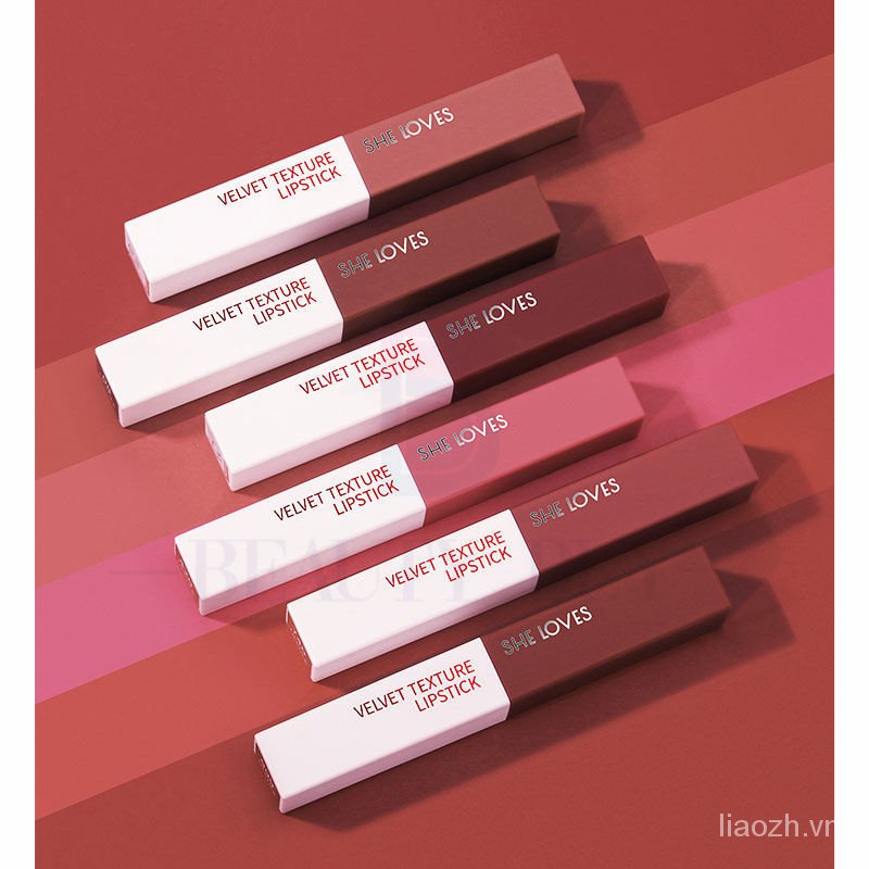 Set 6 son môi dạng lỏng chứa thành phần dưỡng ẩm chống nước độc đáo 6130 | BigBuy360 - bigbuy360.vn