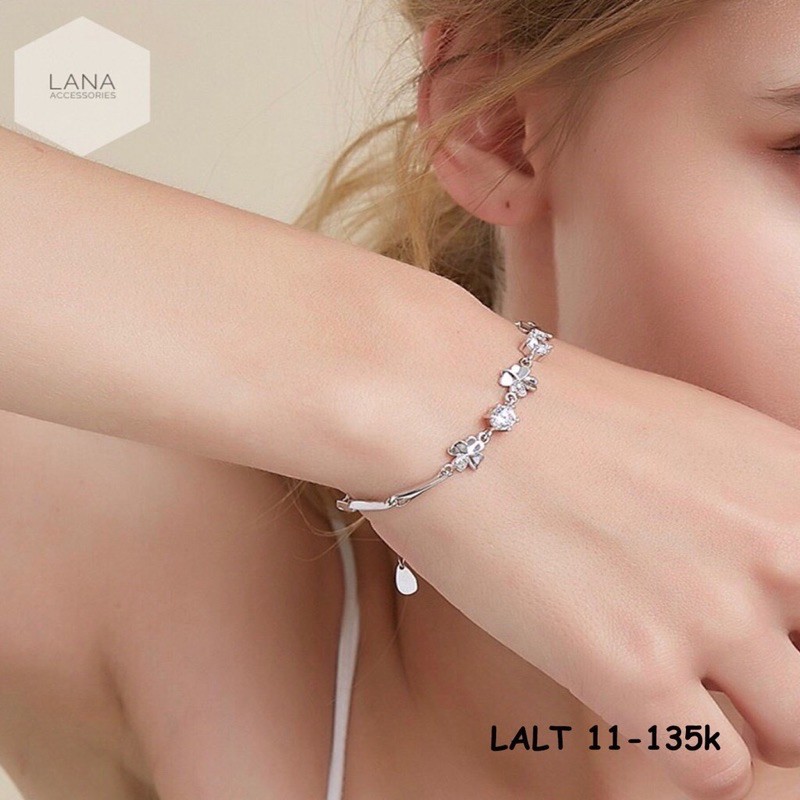 Lắc tay bạc nữ cỏ 4 lá may mắn/phụ kiện trang sức/vòng bạc/phụ kiện thời trang/vòng tay/thời trang nữ/bạc ta/vòng tay | BigBuy360 - bigbuy360.vn