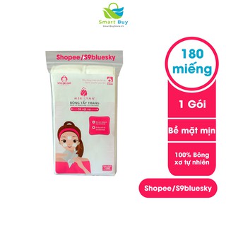Bông tẩy trang Merilynn bề mặt Mịn - 180 miếng [CHÍNH HÃNG - BÔNG BẠCH TUYẾT]