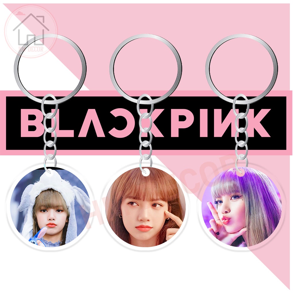 Móc khóa arcrylic Idol Kpop fans BLACKPINK Lisa Jennie Jisoo Rosé dễ thương phụ kiện túi xách ba lô đi học Lisa HM Decor