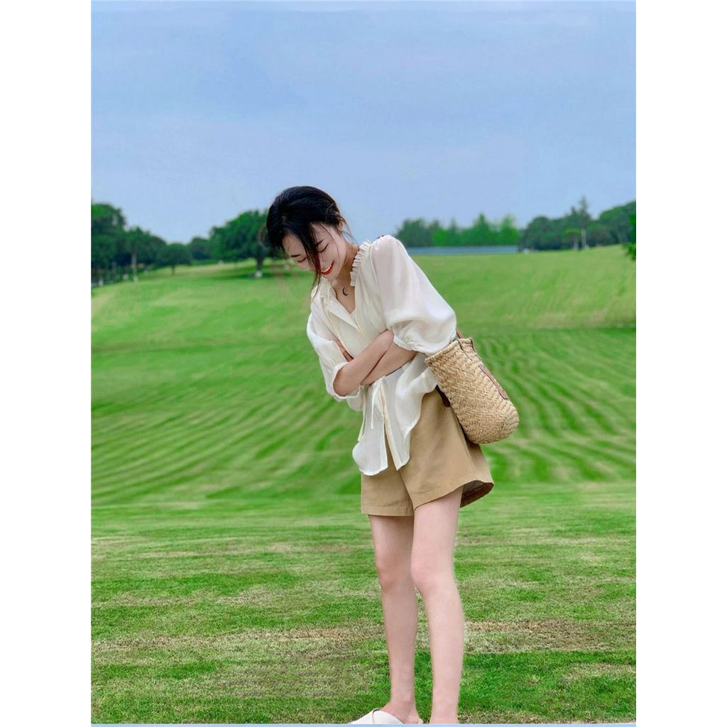 63790 Quần Short Kaki Dễ Phối Đồ Áo Sơ Mi Mùa Hè