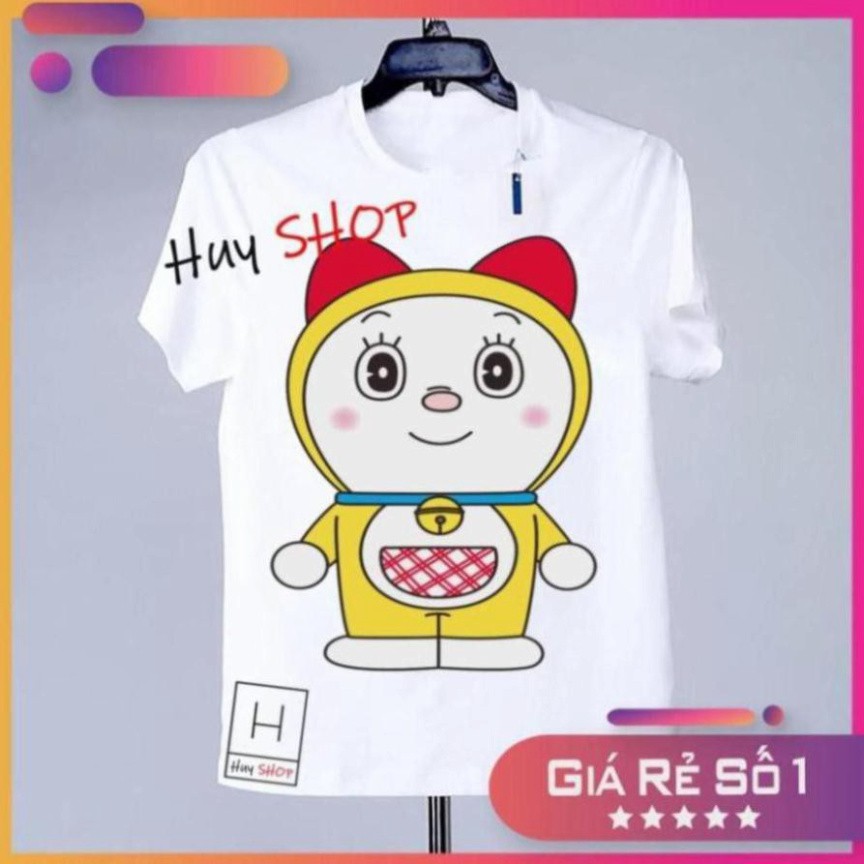 [FREESHIP] 🔥SIÊU PHẨM🔥 Áo Thun Doraemon Nữ Nam Trắng Full Size Cotton Mẫu Mới Áo thun Hàn Quốc Unisex - Áo thun tay lỡ