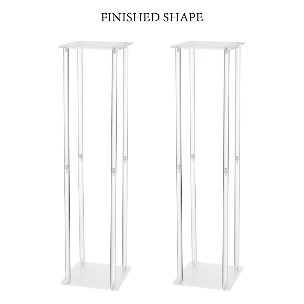 Giá Đỡ Chậu Hoa Bằng Acrylic Trong Suốt Phong Cách Bắc Âu 1450g 7.9X7.9X31.5In