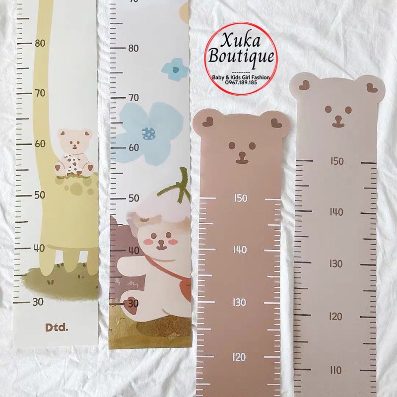 Thước Đo Chiều Cao Dán Tường Cho Bé - Tặng kèm 6 miếng dán 2 mặt