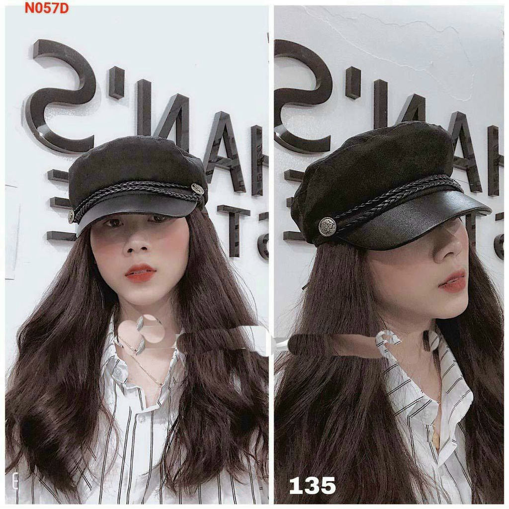 Mũ nồi Beret Hàng Cao cấp may 2 lớp có lớp lót, nón mỏ da cho nữ cá tính đáng yêu