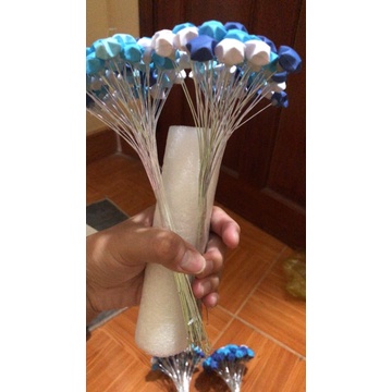 [1 XỐP] CẮM HOA TRẮNG TRÒN đường kính 4cm