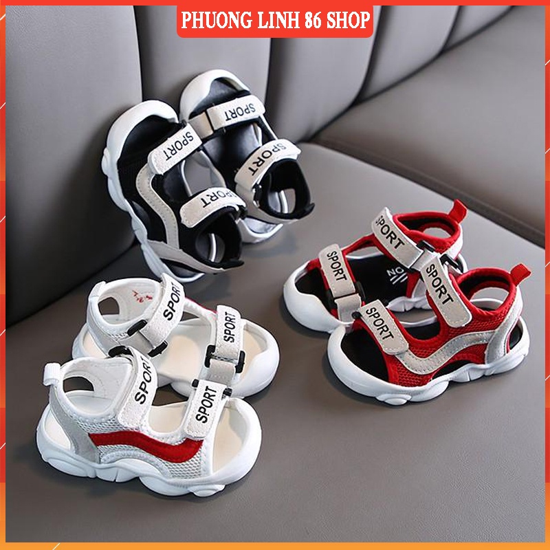 Sandal Bé Trai Quai Hậu Mũi Cao Chống Trơn Chống Vấp Cho Bé Từ 0 - 4 Tuổi Phuong linh 86 shop E56