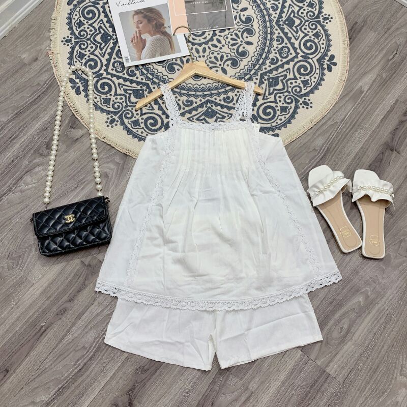 Đồ ngủ 2 dây đẹp vải voan mịn | BigBuy360 - bigbuy360.vn