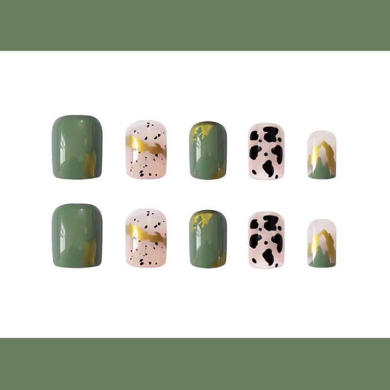 Set 24 móng giả D486 dáng móng dài ( Tặng kèm keo và dũa )