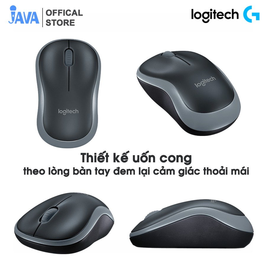 [Bảo hành 1 tháng] Chuột Không Dây Máy Tính Logitech M186 - Hàng Nhập Khẩu