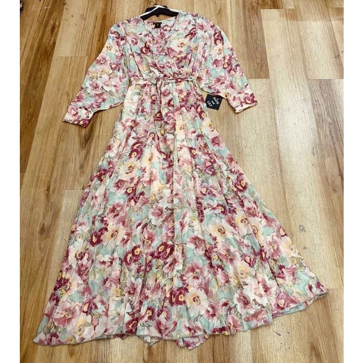 Đầm maxi hoa dài tay Kate Lily -hàng xuất Mỹ