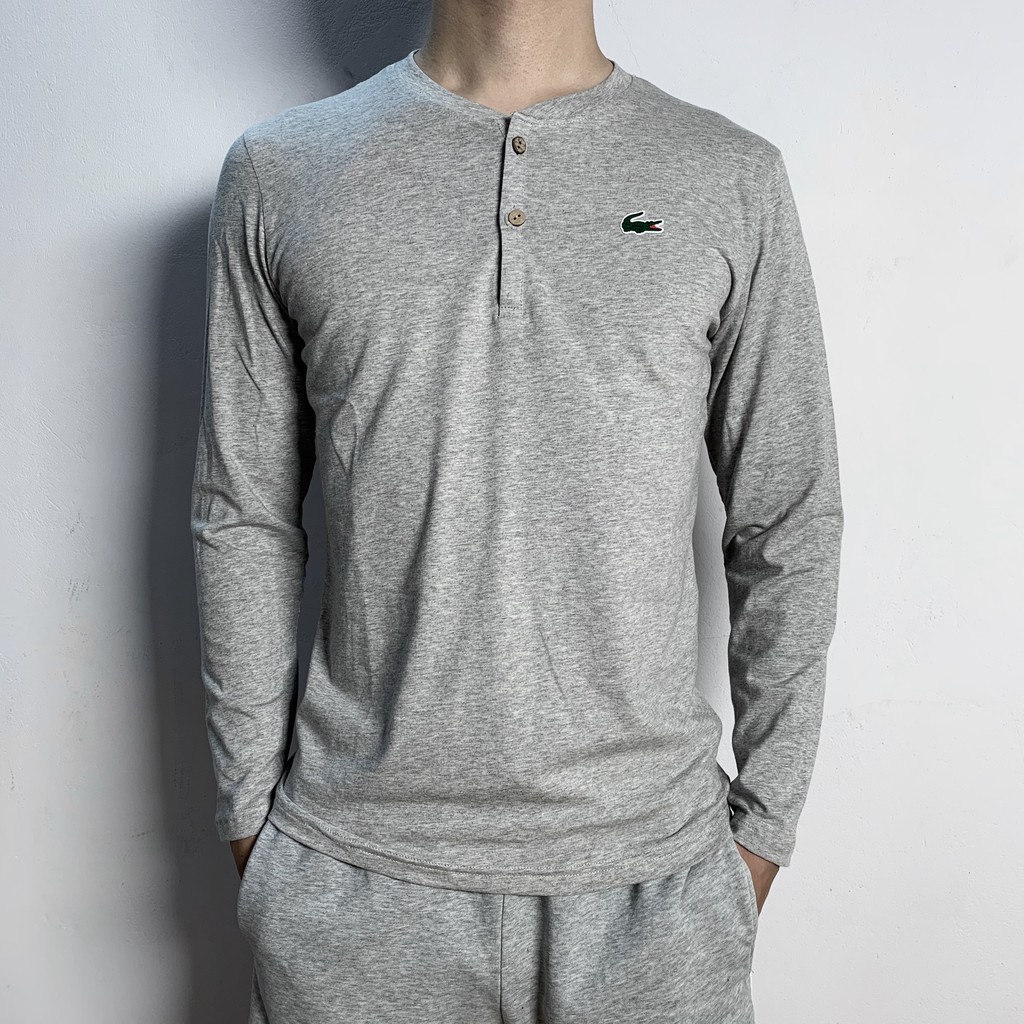 Áo thun nam henley cổ trụ - có cài khuy - chất liệu cotton thấm hút mồ hôi - logo ép nhiệt sắc nét | BigBuy360 - bigbuy360.vn
