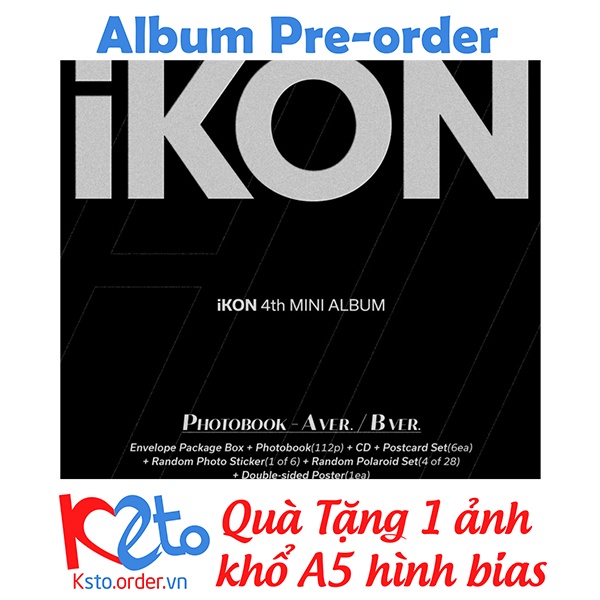 Album iKON - FLASHBACK (photobook) + Quà 1 ảnh khổ A5 hình bias (ghi chú khi đặt hàng)