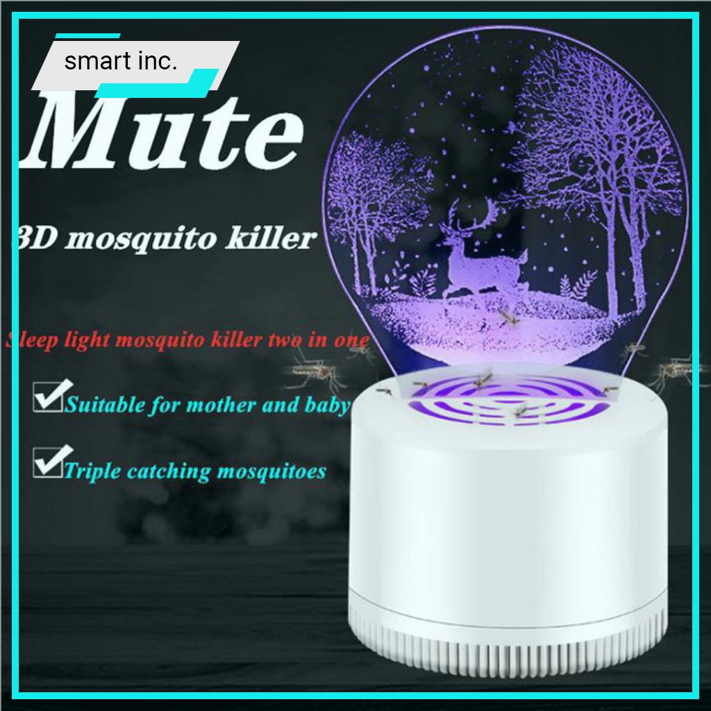 Đèn Bắt Muỗi Thông Minh Máy Bắt Muỗi Kiêm Đèn Ngủ Led Cắm USB Mini Để Bàn Làm Việc Văn Phòng Phòng Ngủ Cho Bé Trẻ Em