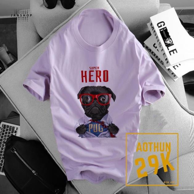 ALBUM 716 - ÁO THUN UNISEX PUG HERO NHIỀU MÀU