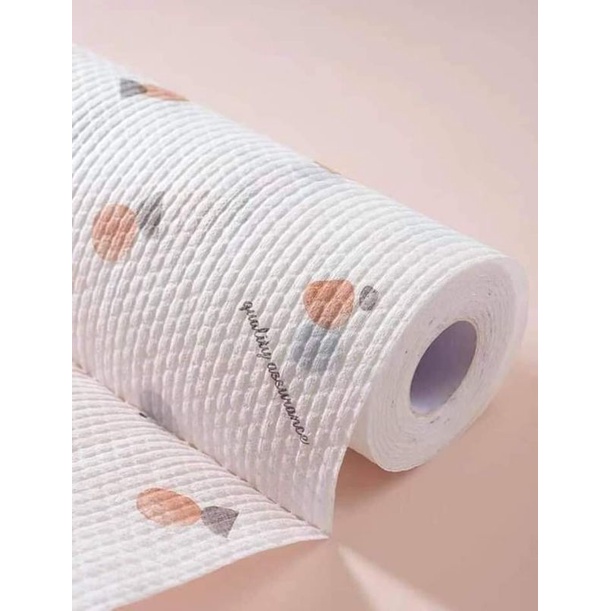 Cuộn giấy lau đa năng bằng khăn lau bếp vải in hình không dệt-Khăn giấy lau nhà bếp có thể tái sử dụng