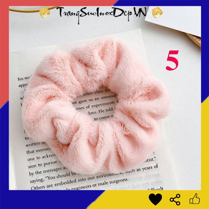 Dây buộc tóc, cột tóc scrunchies vải nhung dễ thương phong cách Hàn Quốc nhiều mẫu dễ chọn
