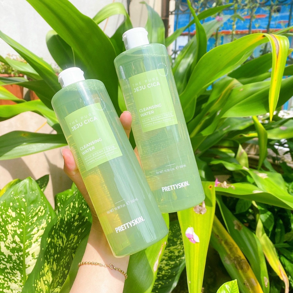 Nước Tẩy Trang PrettySkin -  Prettyskin Rau Má Jeju Cica Giúp Sạch Sâu