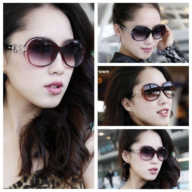 Kính mát thời trang khung lớn kiểu cổ điển bằng nhựa