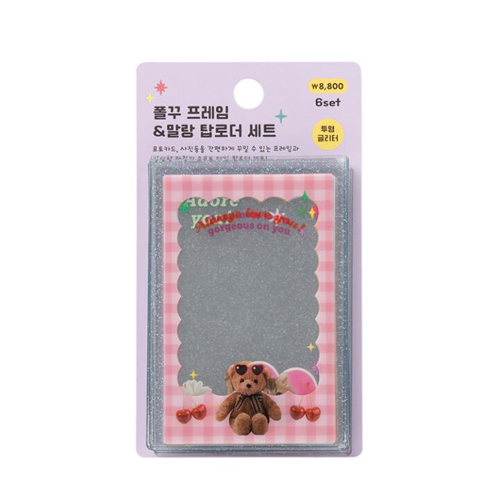 Toploader Decor ARTBOX Hàn Quốc Bọc Card Đựng Ảnh Trang Trí Photocard Polaroid 12 Tấm Họa Tiết Kẻ Caro Động Vật