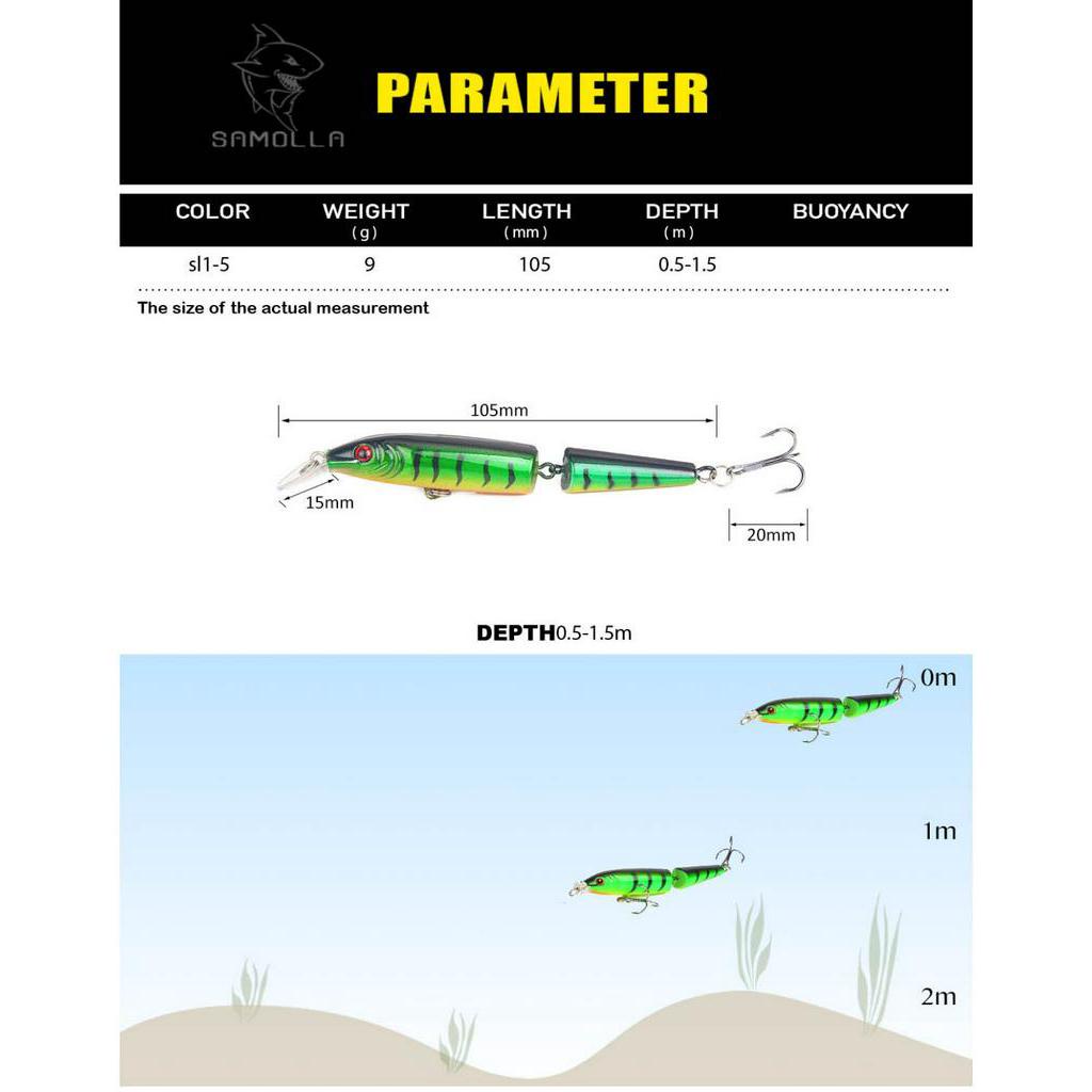 Mồi Câu Cá Giả Bằng Nhựa Cứng 9g/10.5cm
