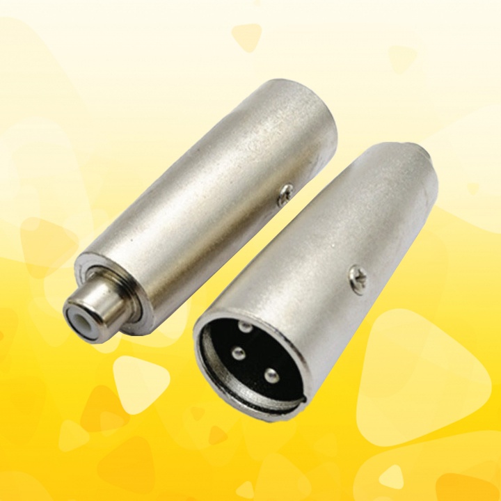 Jack chuyển Canon to AV màu bạc chuyên từ xlr đực sang rca bông sen cái