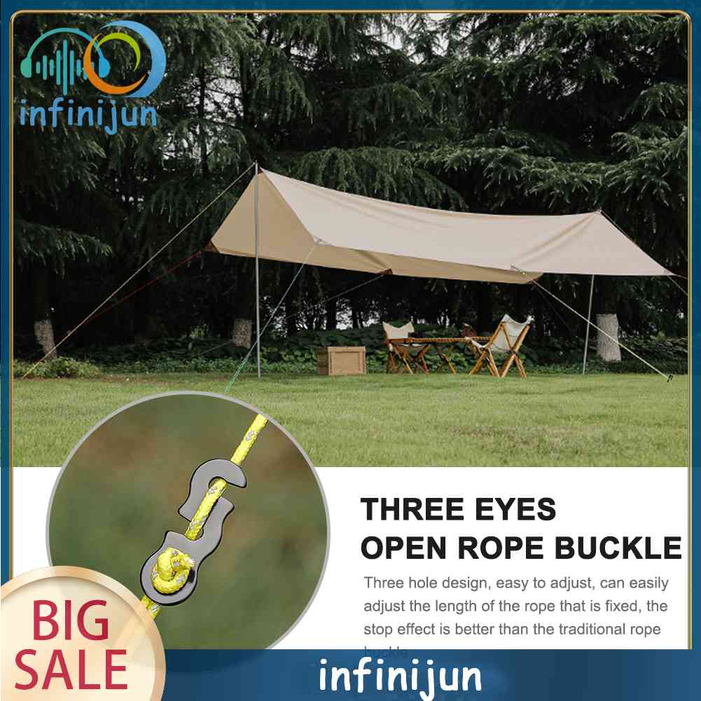 Bộ 10 Móc Khóa Dây Lều Cắm Trại Hình Chữ S Điều Chỉnh Được