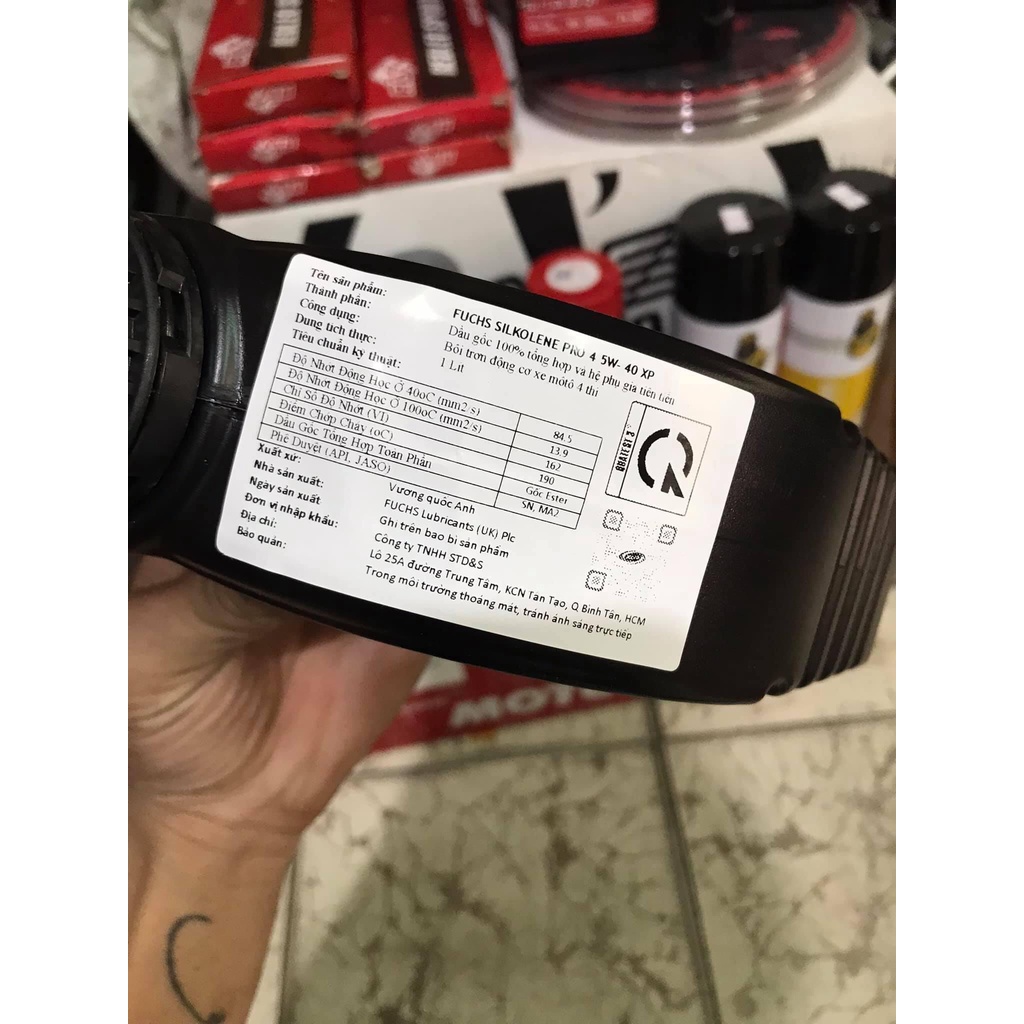 Nhớt FUCHS SILKOLENE Pro 4 10W40 mẫu mới các dòng xe tay côn xe số - FS