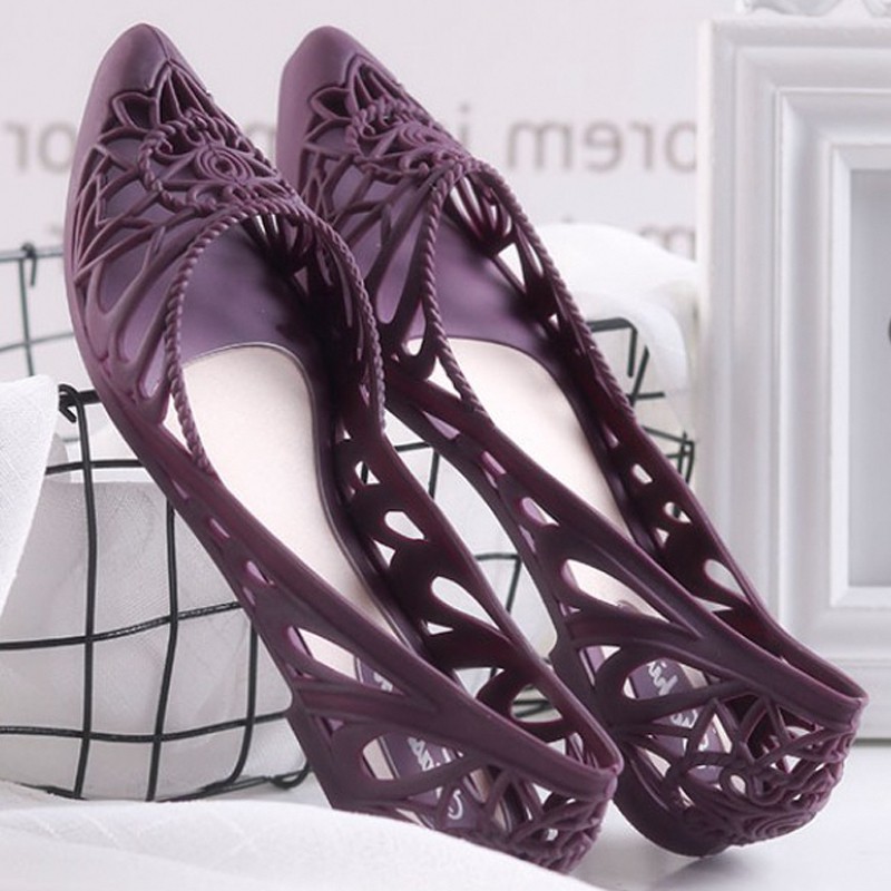 Giày búp bê chất liệu nhựa dẻo thoáng mát cho ngày mưa 302