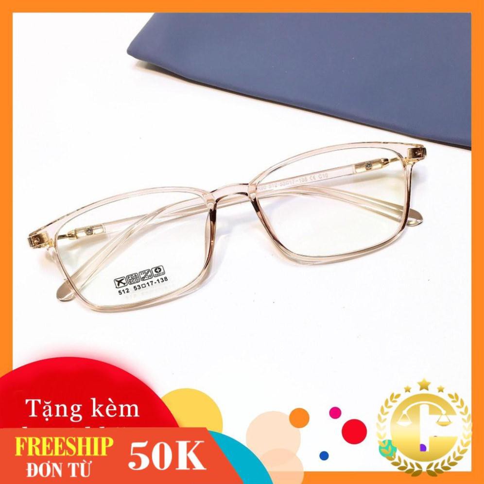 Gọng kính 512 -gọng kính giả cận thời trang nhận cắt mắt cận viễn loạn