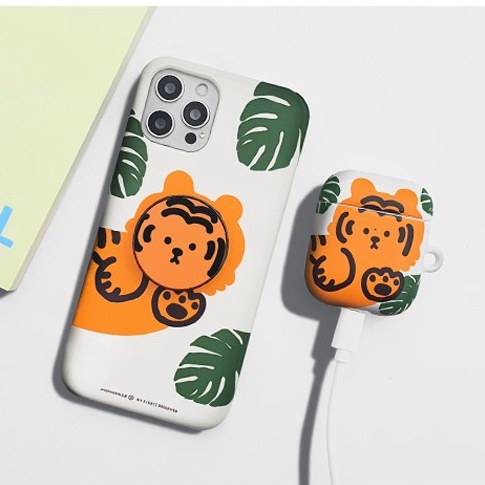 Ốp điện thoại họa tiết con hổ hoạt hình đáng yêu thích hợp cho iPhone Samsung