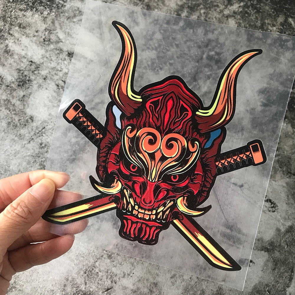 Miếng Dán Trang Trí Xe Ô Tô/Mô Tô Hình Samurai Nhật Bản Cá Tính