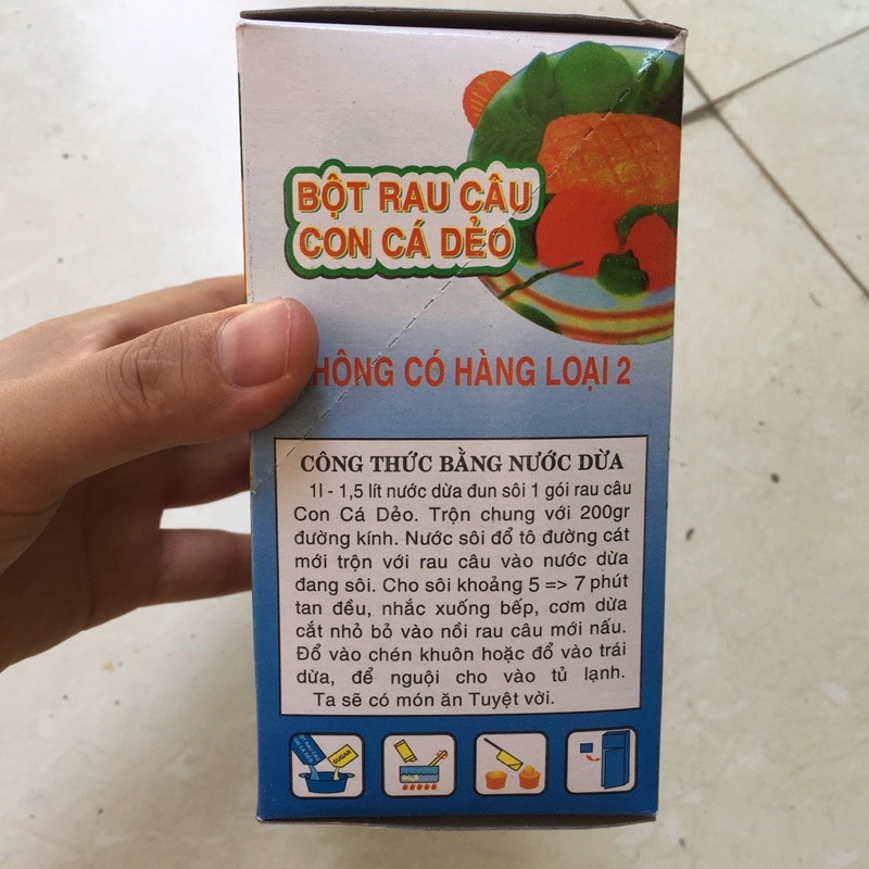 1 Hộp Bột Rau Câu Con Cá Dẻo Hiệp Long/Hoàng Long/ Tuấn Phương - Chuyên dùng làm thạch rau câu
