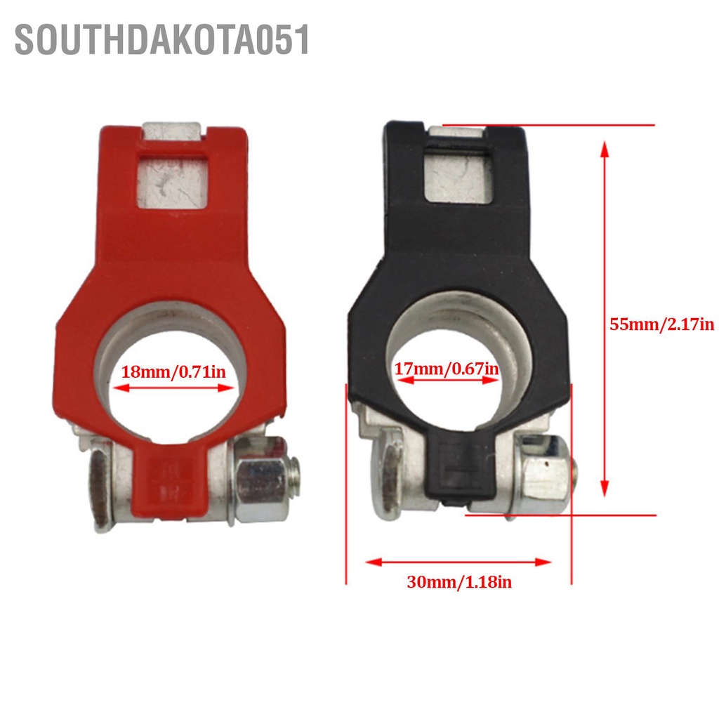 Southdakota051 2pcs Positive Negative Battery Terminal Set 243407F000 243407F001 Car Cable Connector Clamp Replacement for INFINITI