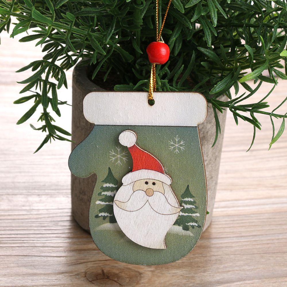 ESPO Đồ Treo Trang Trí Bằng Gỗ Hình Ông Già Noel