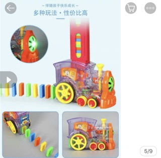 Đồ chơi xe lửa thông minh thả domino tự động