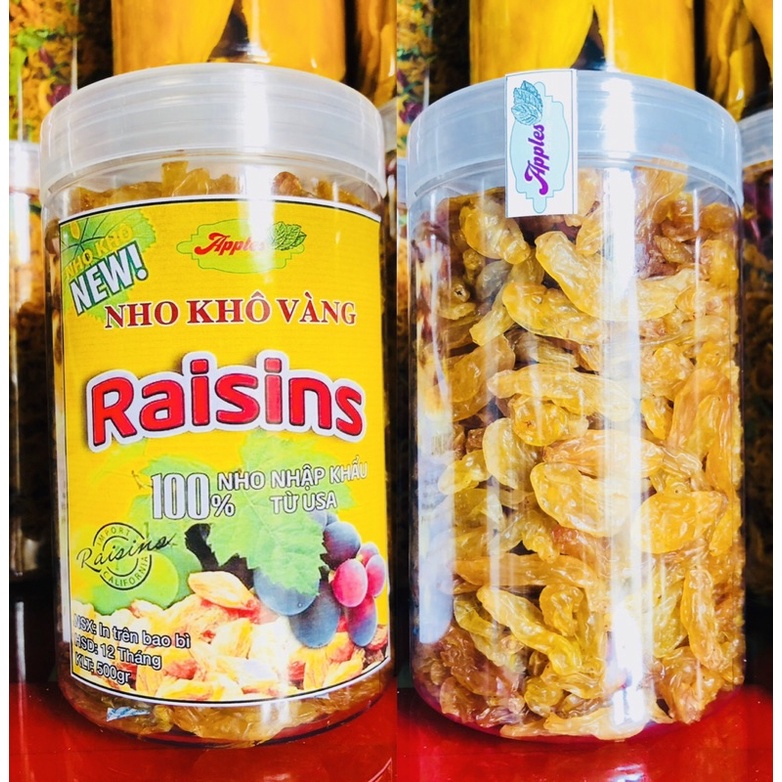 Nho Khô Vàng Mỹ Không Hạt Chất Lượng 500gr