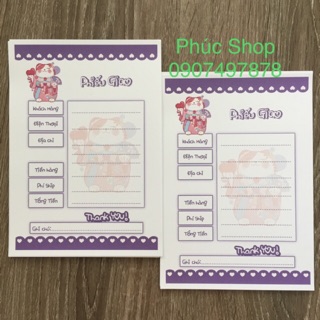 ☘️Phiếu Giao hàng cute