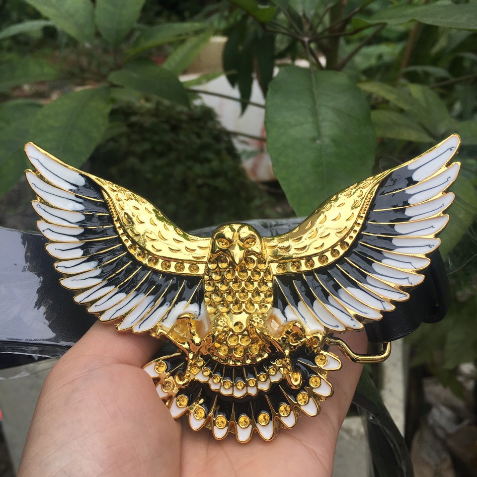 Dây nịt nam hình đại bàng-Da PU khóa cài chất liệu hợp kim-Thiết kế phong cách thời trang sang trọng