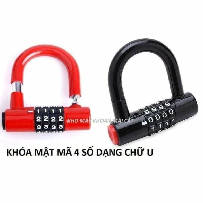 KHÓA SỐ 4 SỐ DẠNG CHỮ U - KHÓA MÃ SỐ