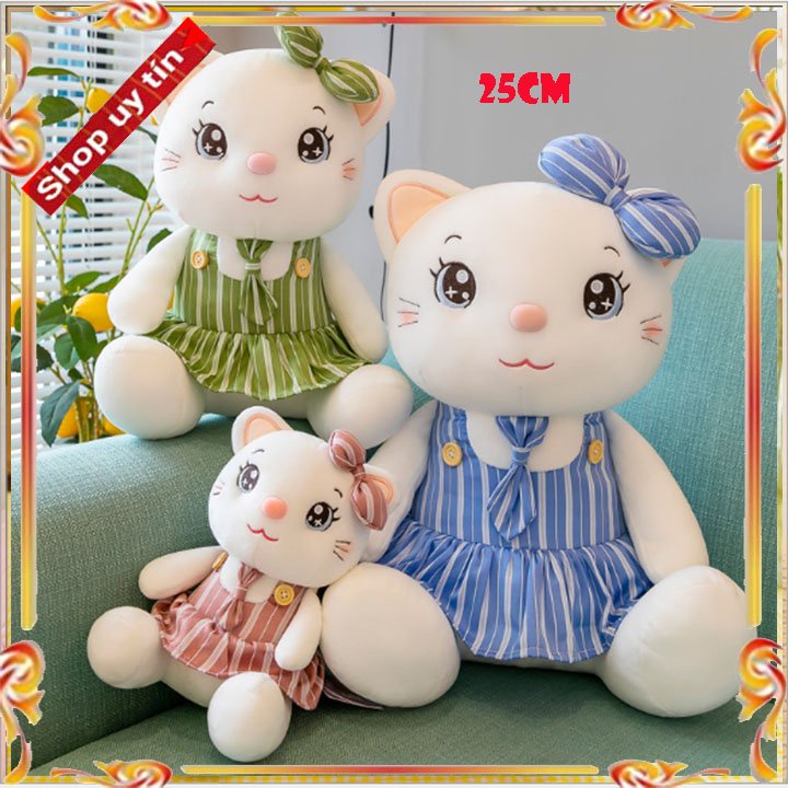 Gấu Bông Mèo Nhồi Bông Cho Bé Mèo Bông Nhân Vật Babe Mềm Mịn Cute Dễ Thương - Gấu Bông