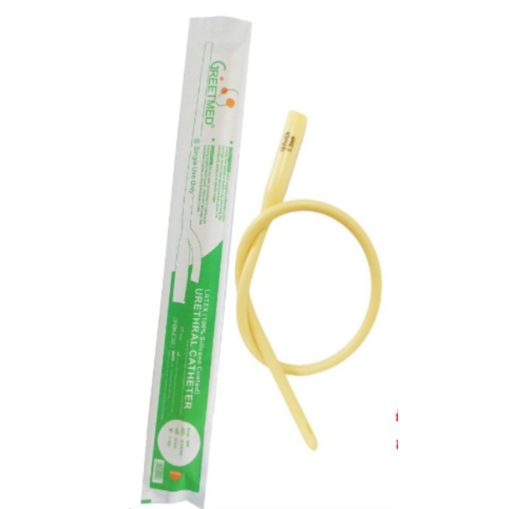 1 Dây truyền Silicone mềm GREETMED® 1 nhánh Nelaton Fr14 thải độc đại tràng cà phê_ống thông tiểu