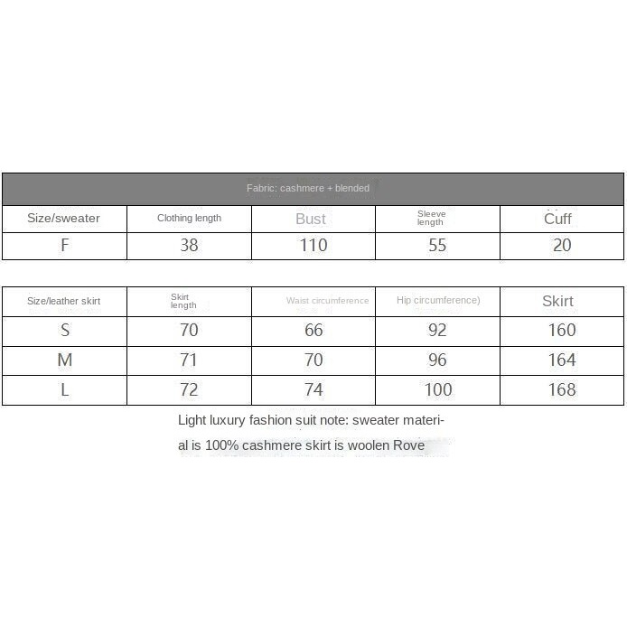 Set áo len dài tay và chân váy len xẻ tà thời trang dành cho nữ