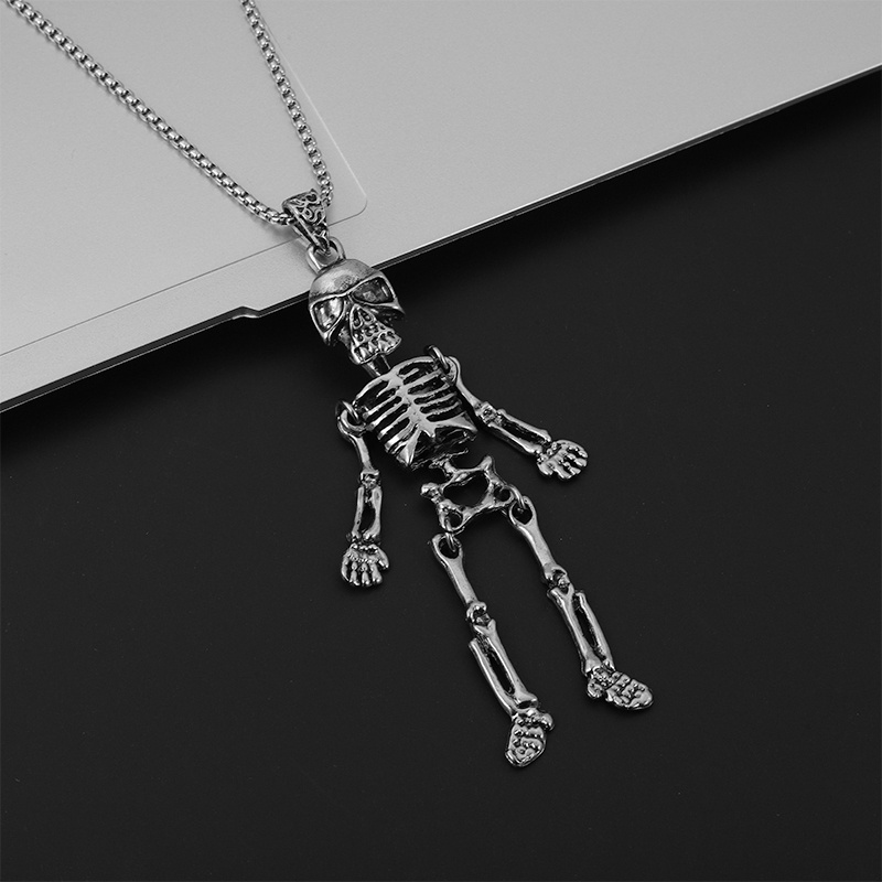 Vòng cổ Mặt Đầu Lâu Rô Bốt Phong Cách Âu Mỹ Vui Nhộn