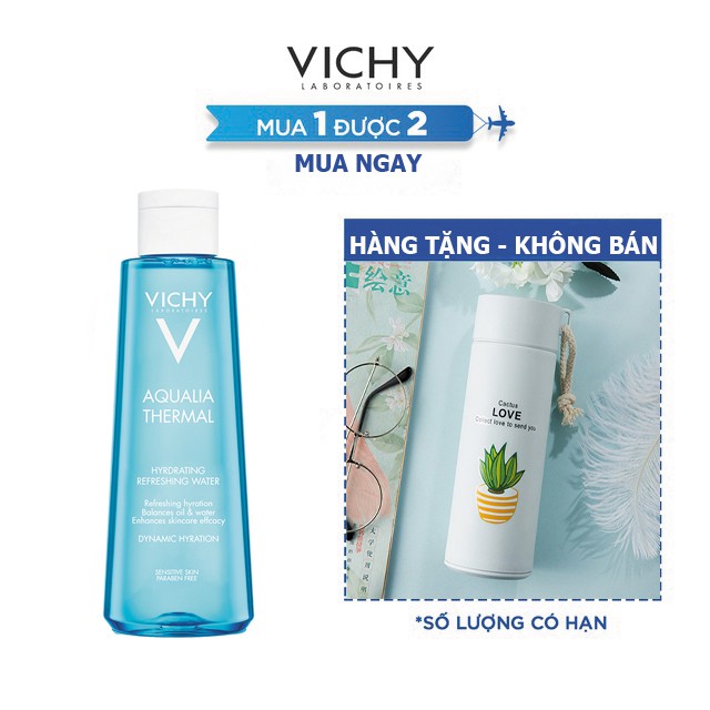 Nước Cân Bằng Làm Săn Da, Loại Bỏ Độc Tố Cho Da Hỗn Hợp & Da Dầu Vichy Aqualia Thermal Hydrating Refreshing Water 200ml