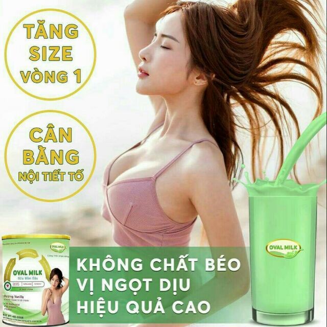 [CHÍNH HÃNG] Sữa Mầm Đậu Oval Milk Tăng Kích Thước Vòng 1