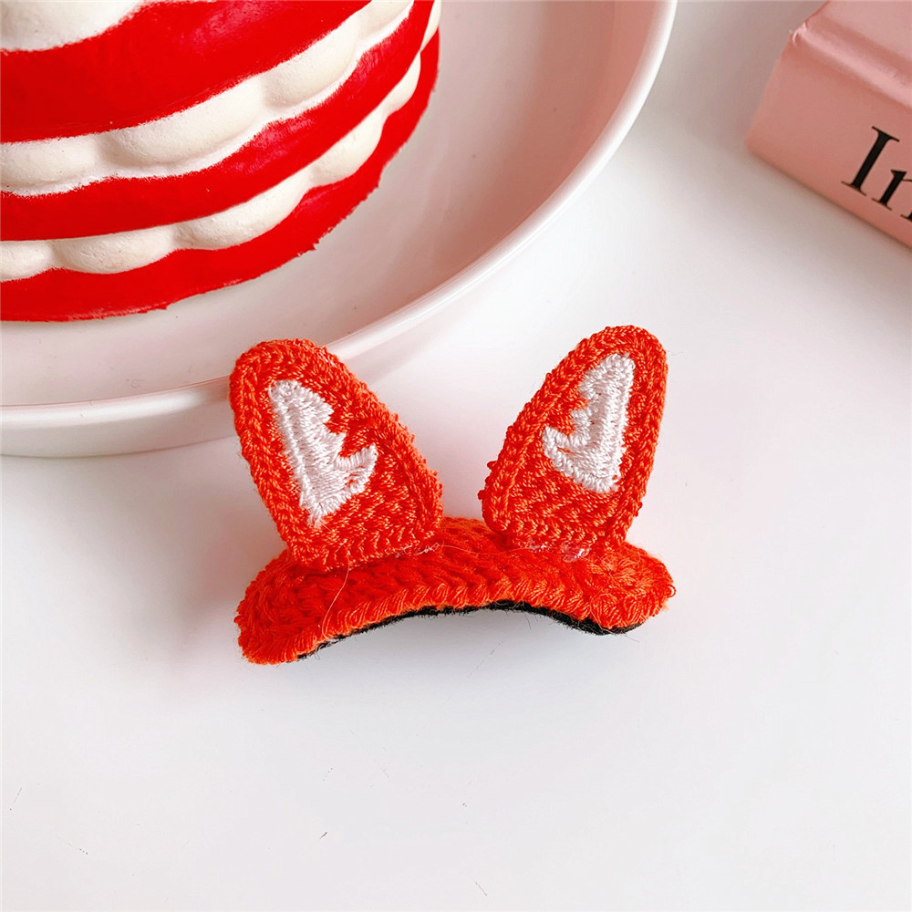 Kẹp tóc chất liệu vải len phong cách hoạt hình dễ thương