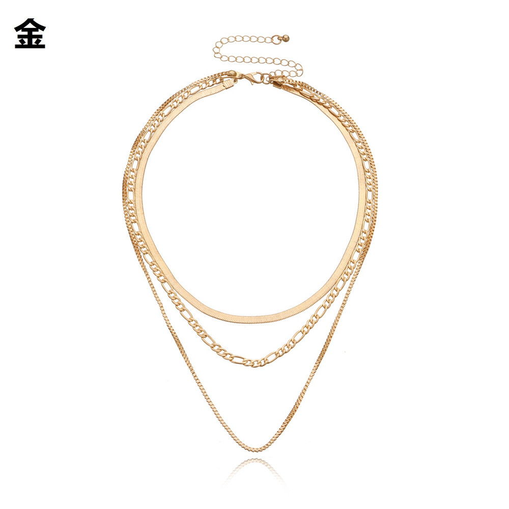 Dây chuyền hợp kim nhiều lớp thời trang hip hop cá tính cho nữ